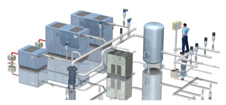 VP Instruments flow meter for compressed air in factory